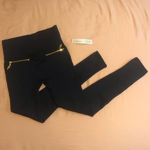 Soho Girls | High Waistband Leggings with Zippers